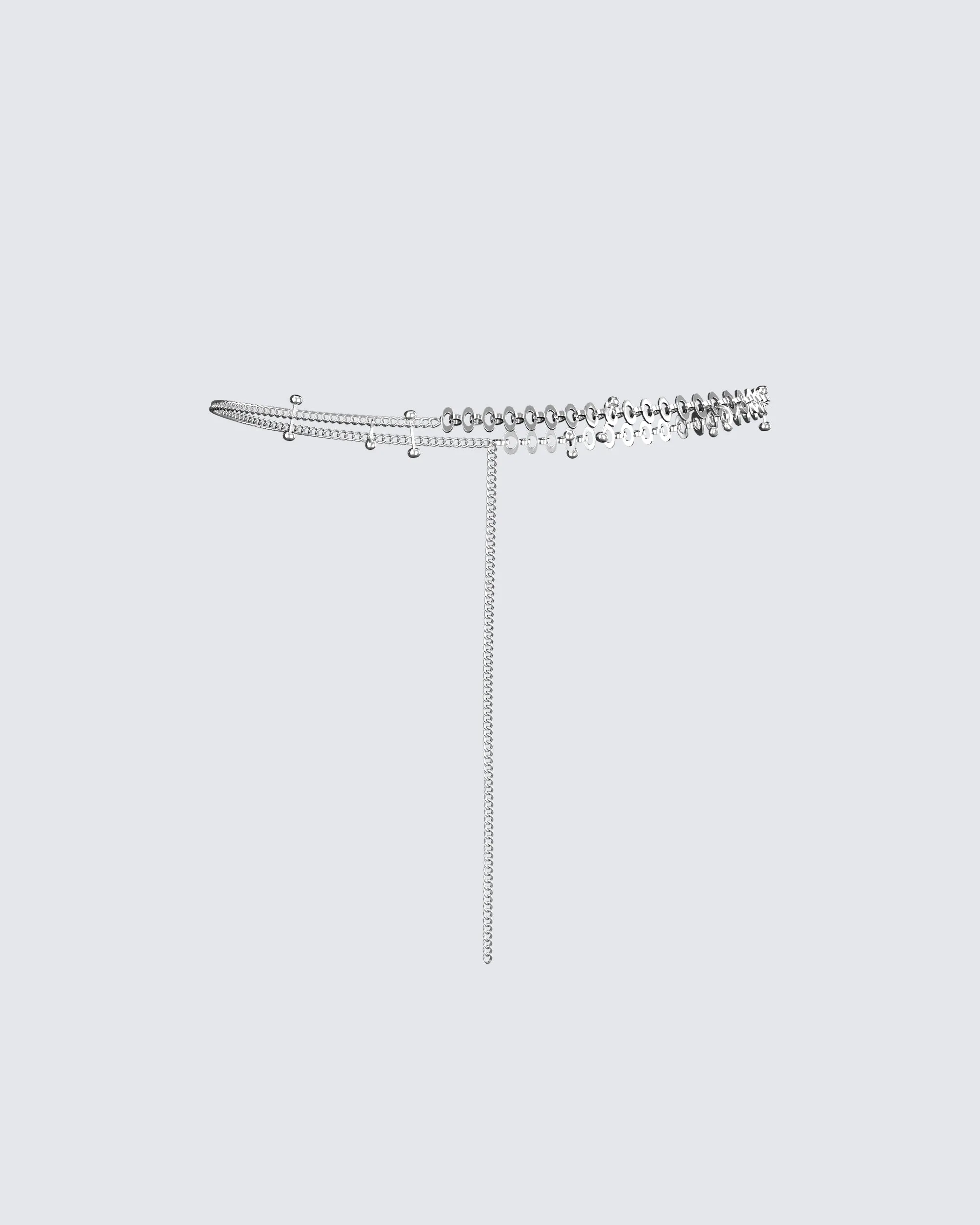 Neve Silver Chain Belt