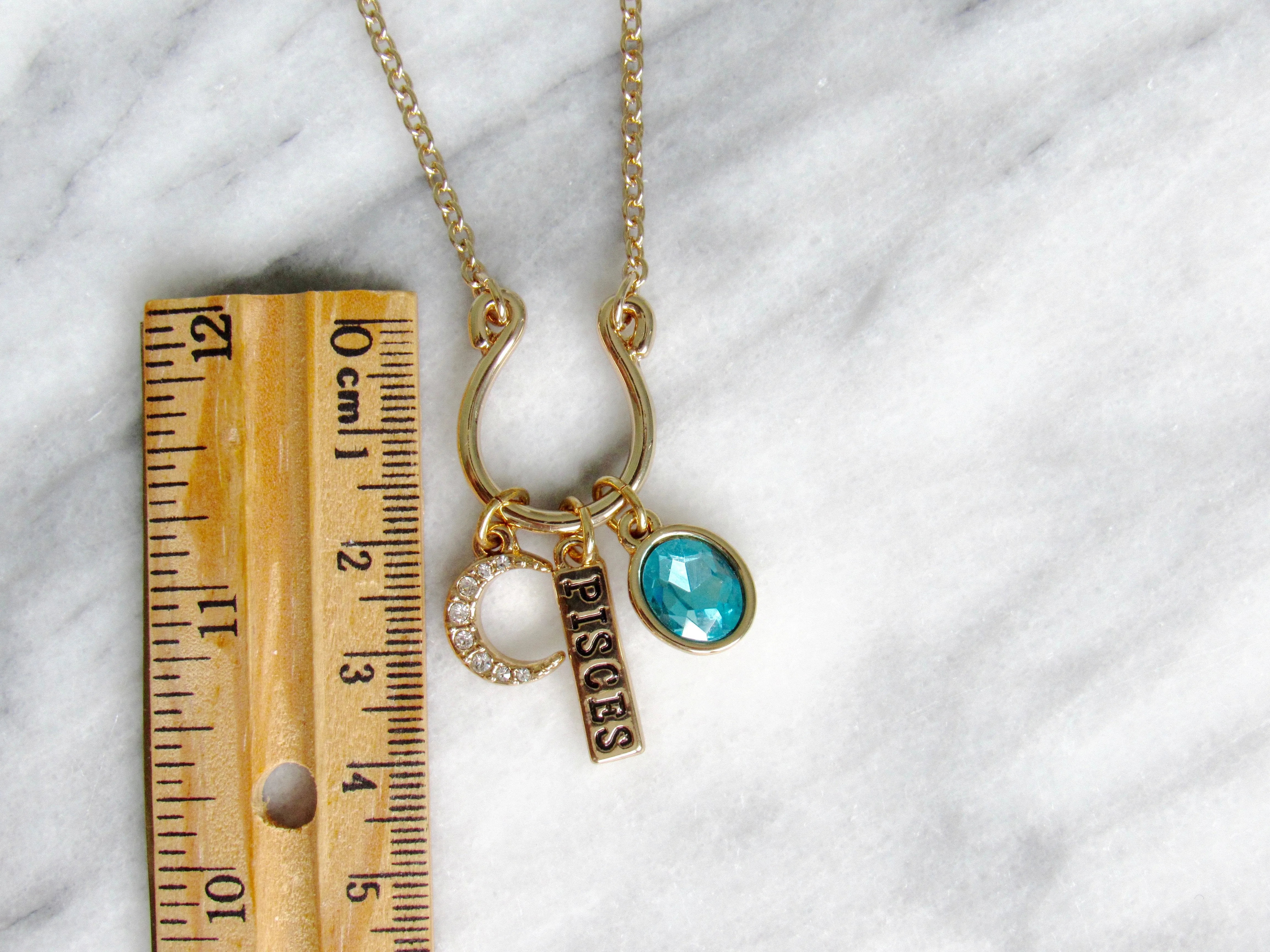 (New!) Jeweled Zodiac Charm Necklaces (12 choices)