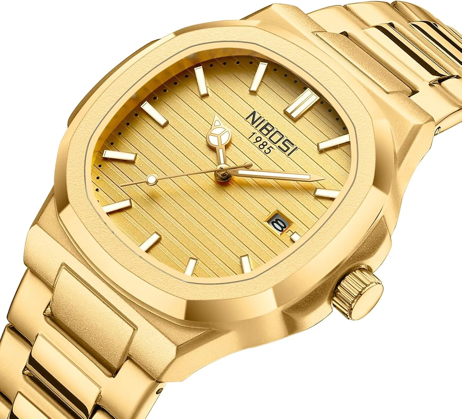 NIBOSI Men Watches Analog Quartz Stainless Steel Military Watches for Men Waterproof Business Classic Desiger Wrist Watch Date
