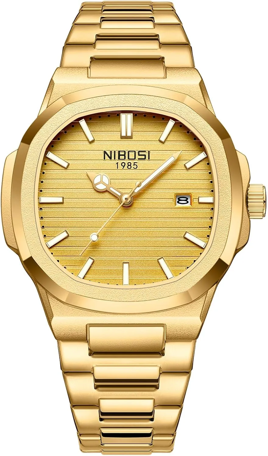 NIBOSI Men Watches Analog Quartz Stainless Steel Military Watches for Men Waterproof Business Classic Desiger Wrist Watch Date