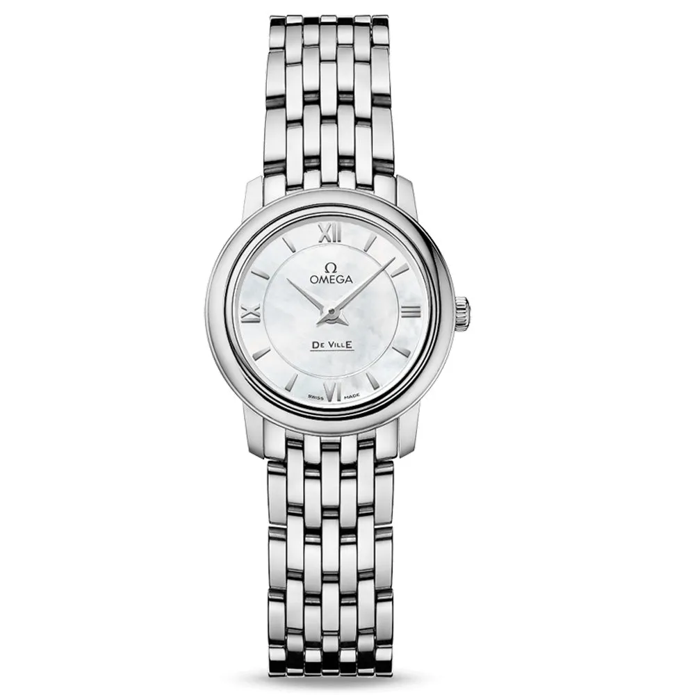 OMEGA De Ville Prestige 24.4mm MOP Dial Ladies Quartz Watch 42410246005001
