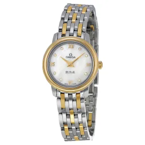 Omega DeVille Prestige Mother of Pearl Diamond Dial Ladies Watch 42420246055001