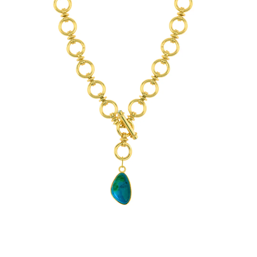 One Of A Kind Charm: Freeform Chrysocolla