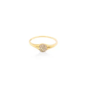 Pave Diamond Signet Ring