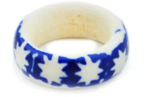 Polish Pottery 1" Ring Cobalt Sparkle
