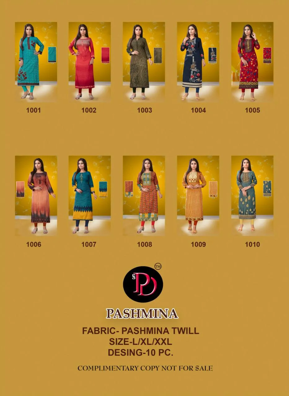 Poorvi Designer Pashmina Vol 1 Designer Kurtis