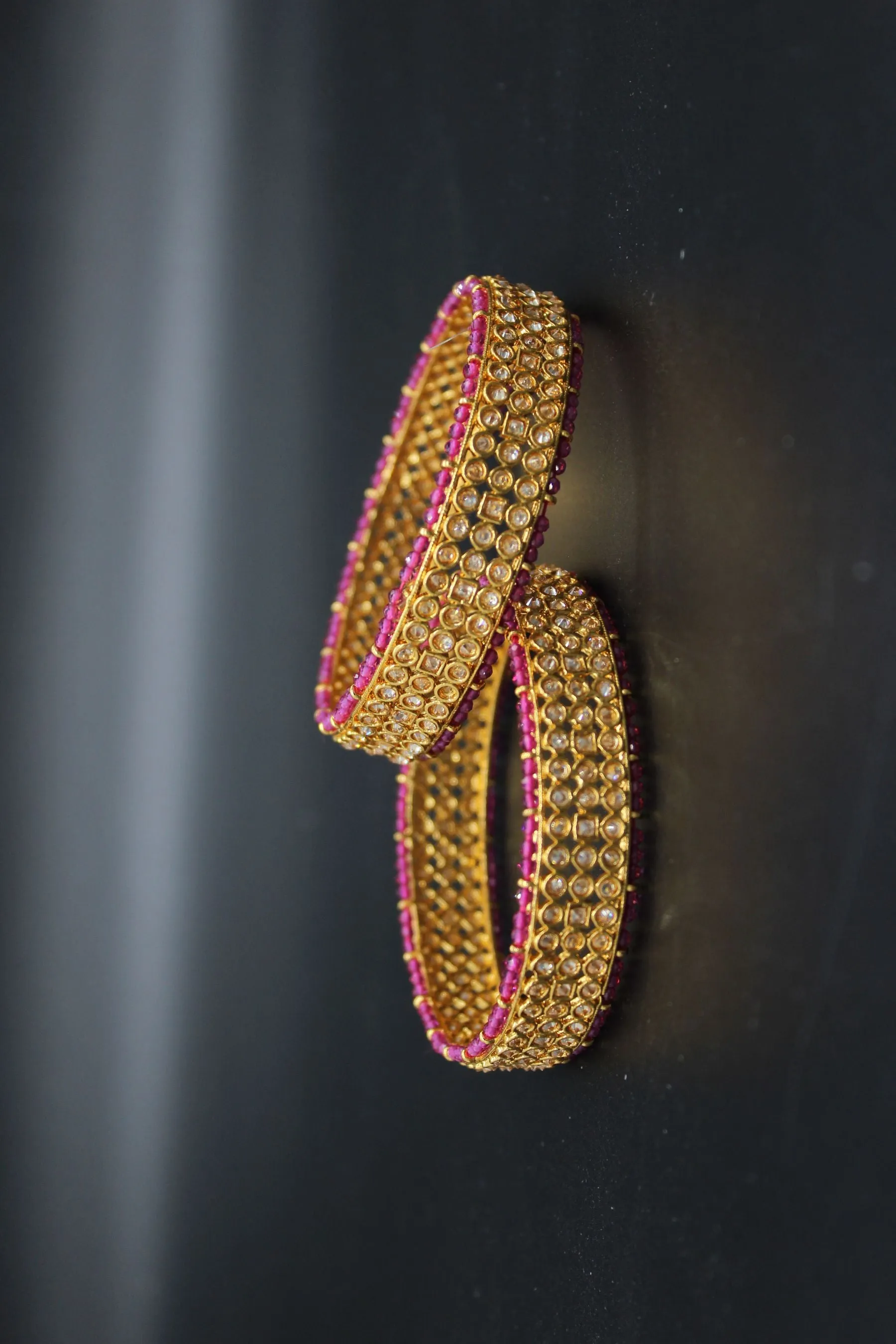 Radiate Elegance: Gold-Polished Stone Bangles | JCS Fashions