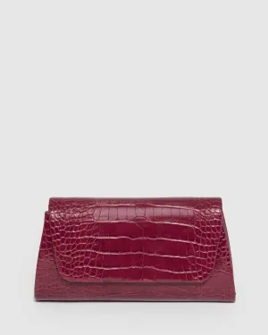 Red Leaha Evening Clutch Bag