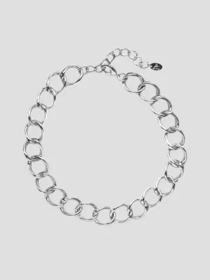 Rhodium Chunky Chain Necklace