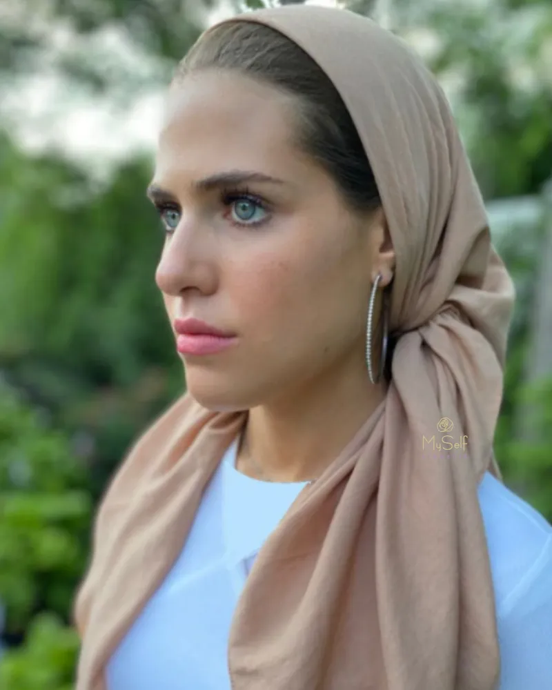 Scarf Bar Nude Premium Solid Square Scarf