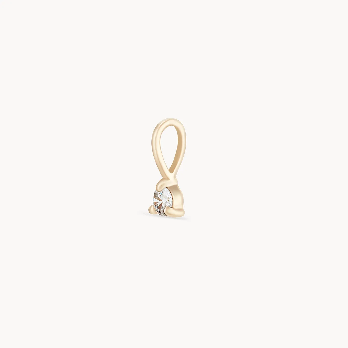 serendipity april birthstone charm - 10k yellow gold charm, diamond