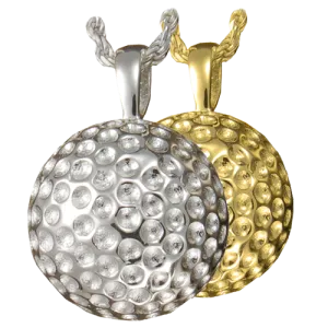 Silver Golfball Keepsake Pendant Urn for Cremains