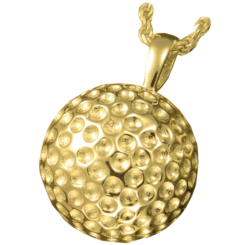Silver Golfball Keepsake Pendant Urn for Cremains