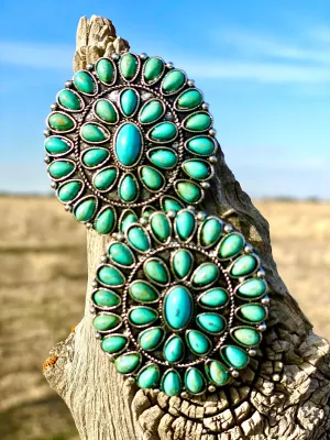 The Turquoise Sun Statement Earrings