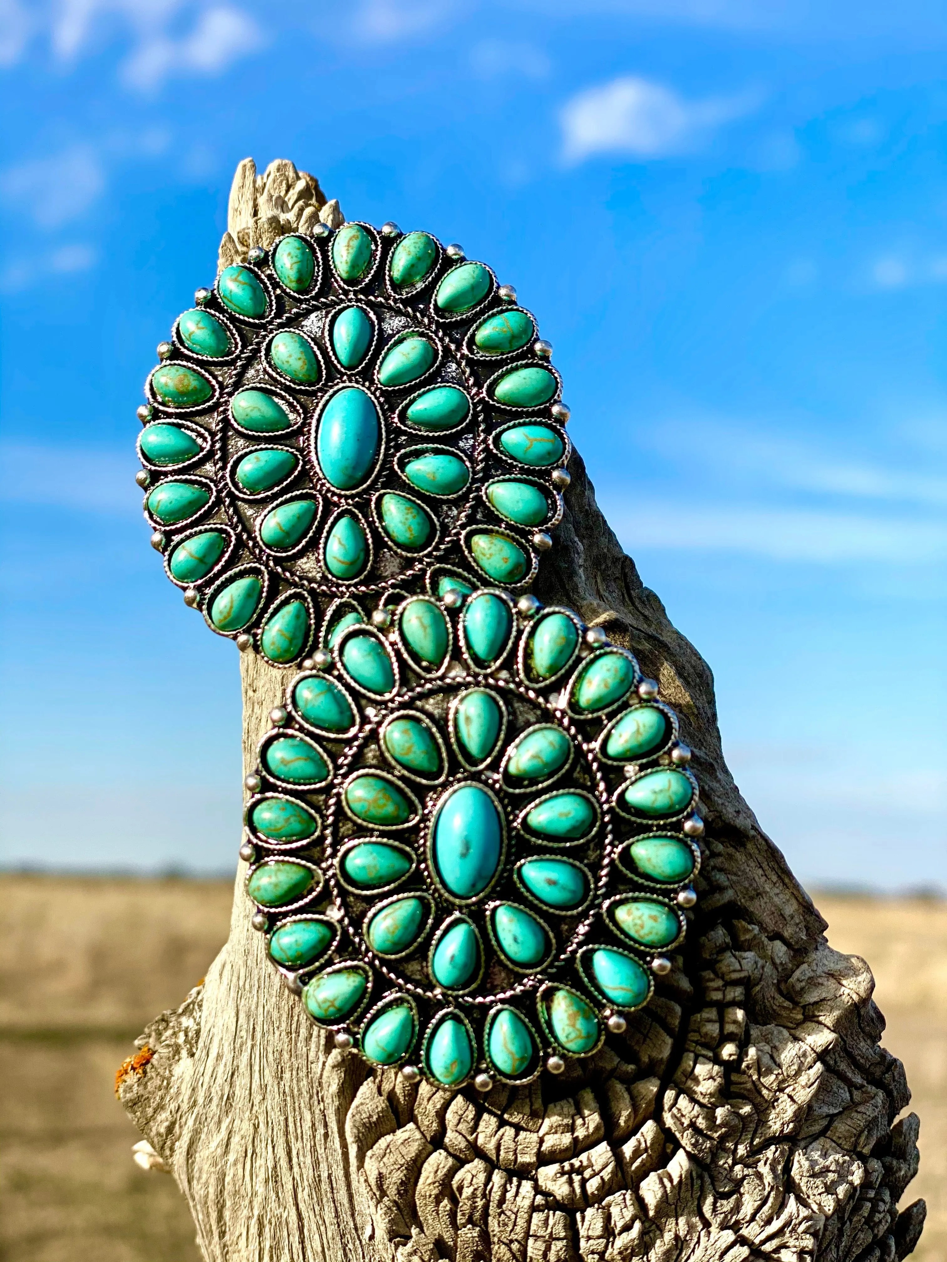 The Turquoise Sun Statement Earrings