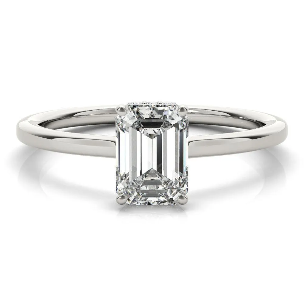 Vintage Christina Emerald Engagement Ring 1.0 Ct IGI Certified