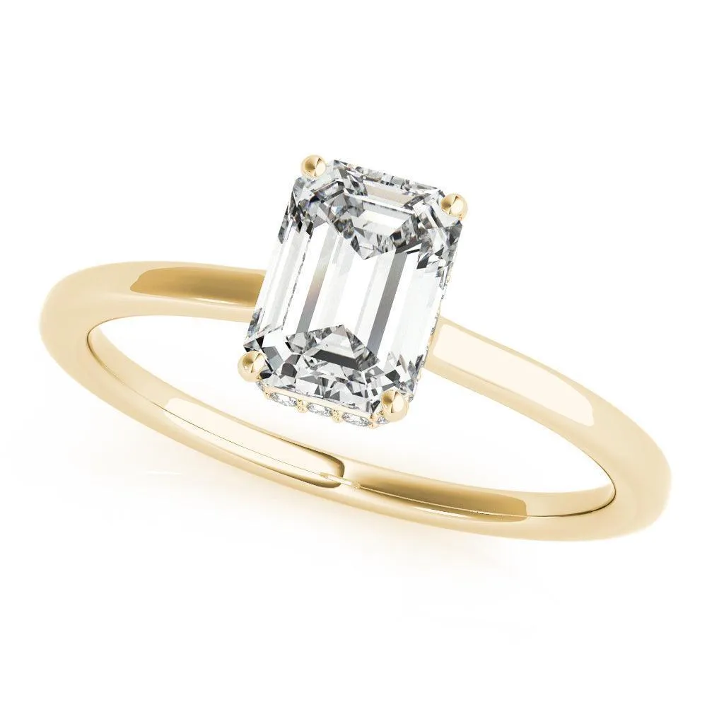 Vintage Christina Emerald Engagement Ring 1.0 Ct IGI Certified
