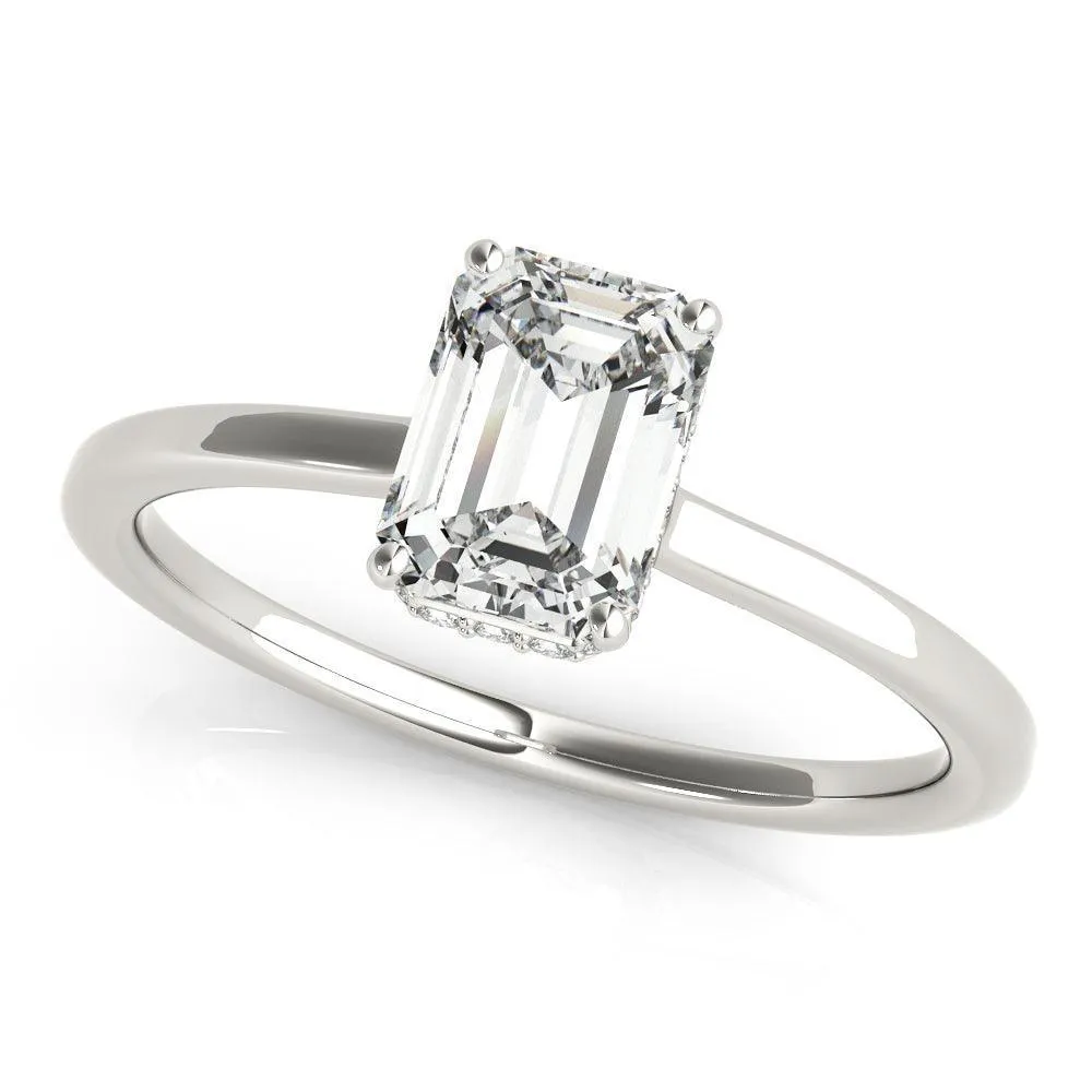 Vintage Christina Emerald Engagement Ring 1.0 Ct IGI Certified