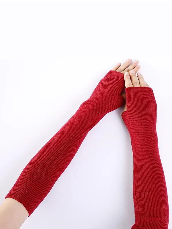 Wenkouban-Christmas Thanksgiving Knitted 7 Colors Sleevelet Accessories