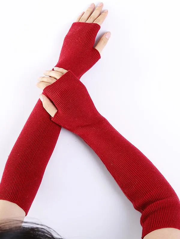 Wenkouban-Christmas Thanksgiving Knitted 7 Colors Sleevelet Accessories