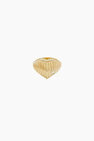 Yvonne Lon Chevalire Berlingot Heart Diamond Ring - Yellow Gold